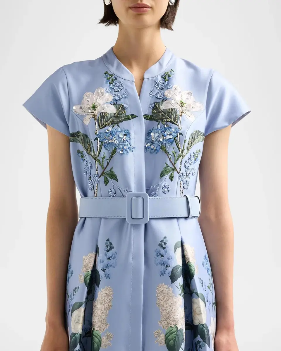 SACHIN & BABI Marta Beaded Floral Belted Shirtwaist Gown | Thumbnail 5 SACHIN & BABI Marta Beaded Floral Belted Shirtwaist Gown | Thumbnail 5