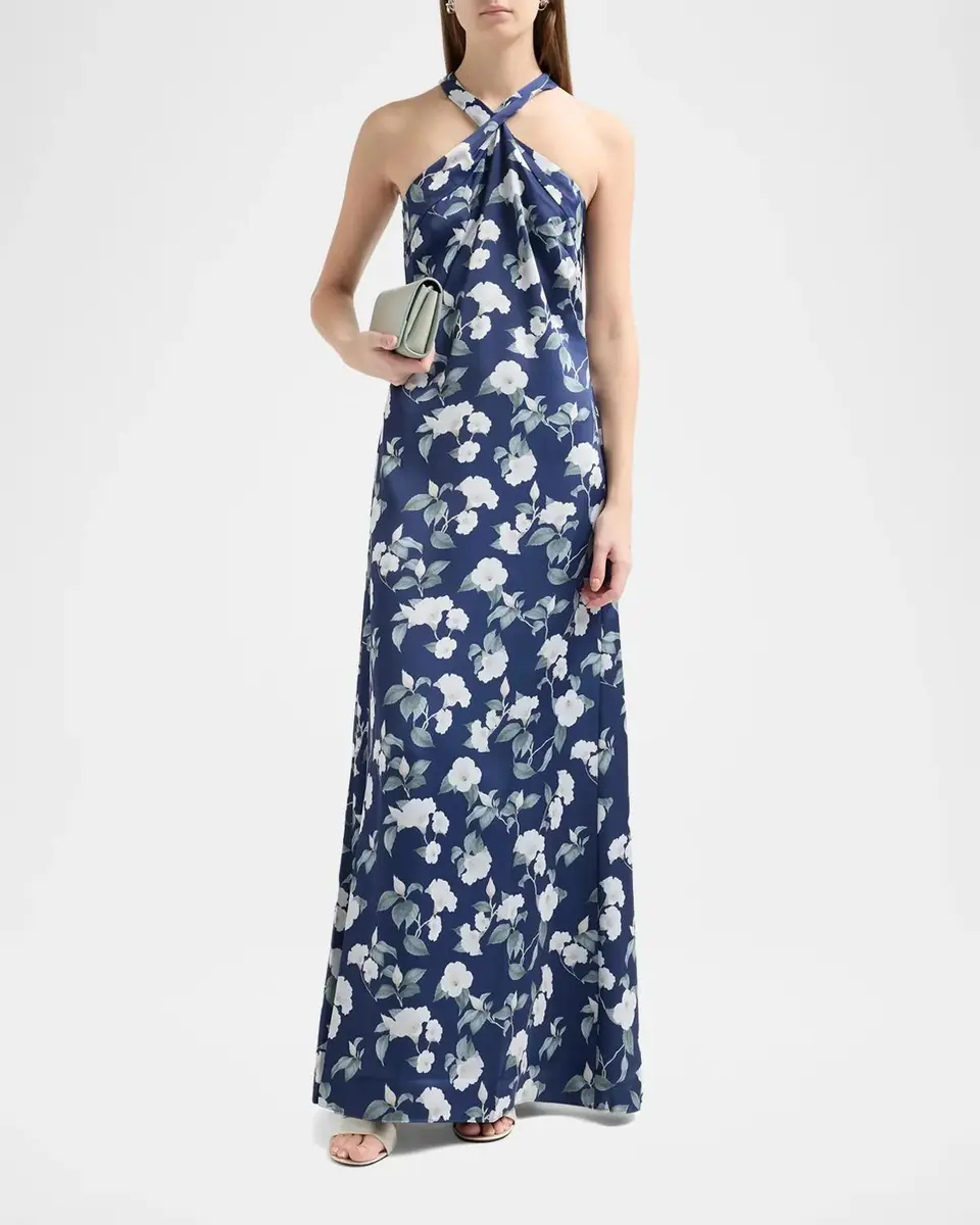 SACHIN & BABI Laurant Floral Print Halterneck Gown | Thumbnail 2 SACHIN & BABI Laurant Floral Print Halterneck Gown | Thumbnail 2