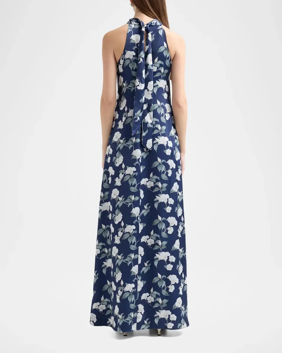 SACHIN & BABI Laurant Floral Print Halterneck Gown | Thumbnail 3 SACHIN & BABI Laurant Floral Print Halterneck Gown | Thumbnail 3