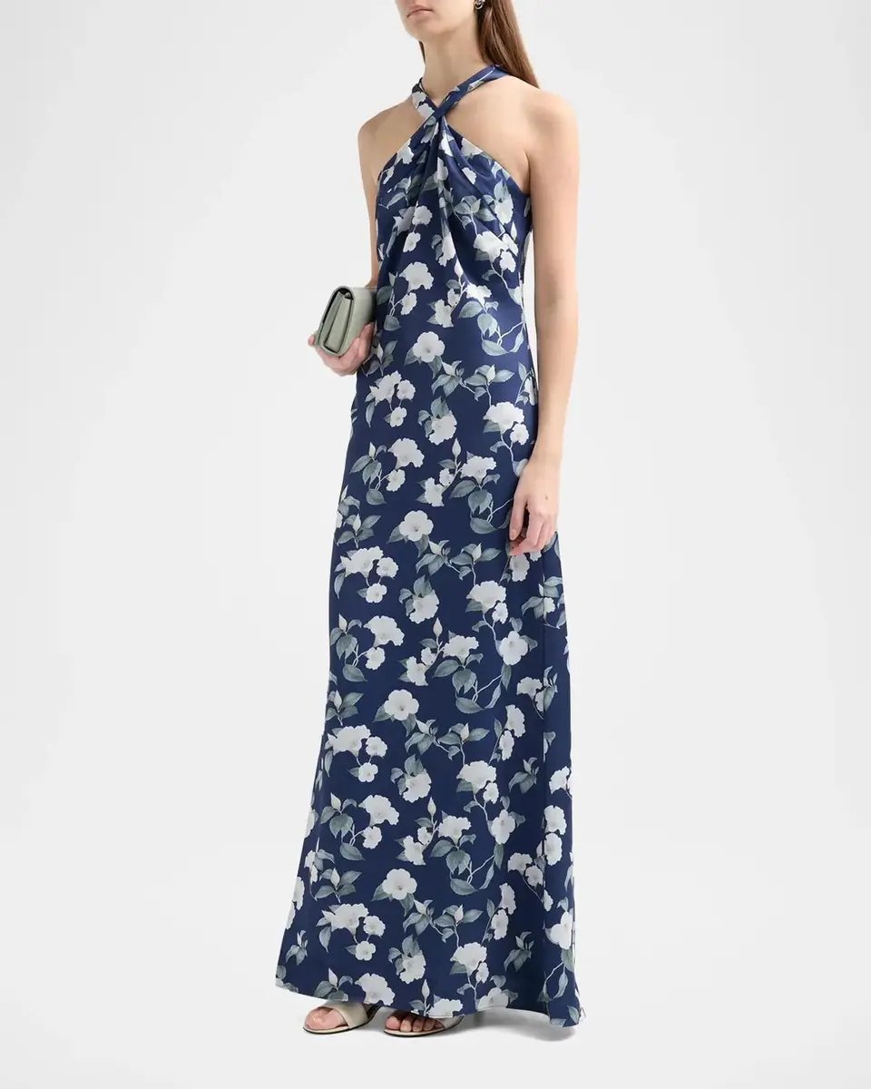 SACHIN & BABI Laurant Floral Print Halterneck Gown | Thumbnail 4 SACHIN & BABI Laurant Floral Print Halterneck Gown | Thumbnail 4