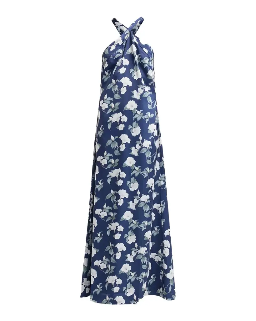 Laurant Floral Print Halterneck Gown Laurant Floral Print Halterneck Gown