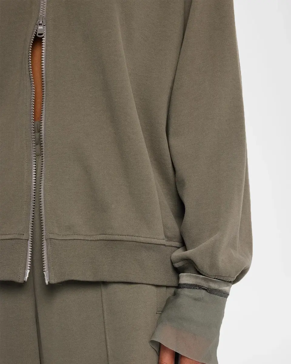 Brunello Cucinelli Monili Silk Cuffs Travel Zip-Up Jacket | Thumbnail 5 Brunello Cucinelli Monili Silk Cuffs Travel Zip-Up Jacket | Thumbnail 5