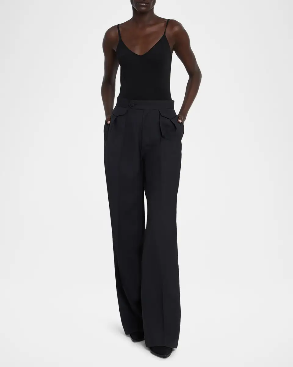 Issey Miyake Honest Ensemble Wool-Blend Pleated Trousers | Thumbnail 2 Issey Miyake Honest Ensemble Wool-Blend Pleated Trousers | Thumbnail 2