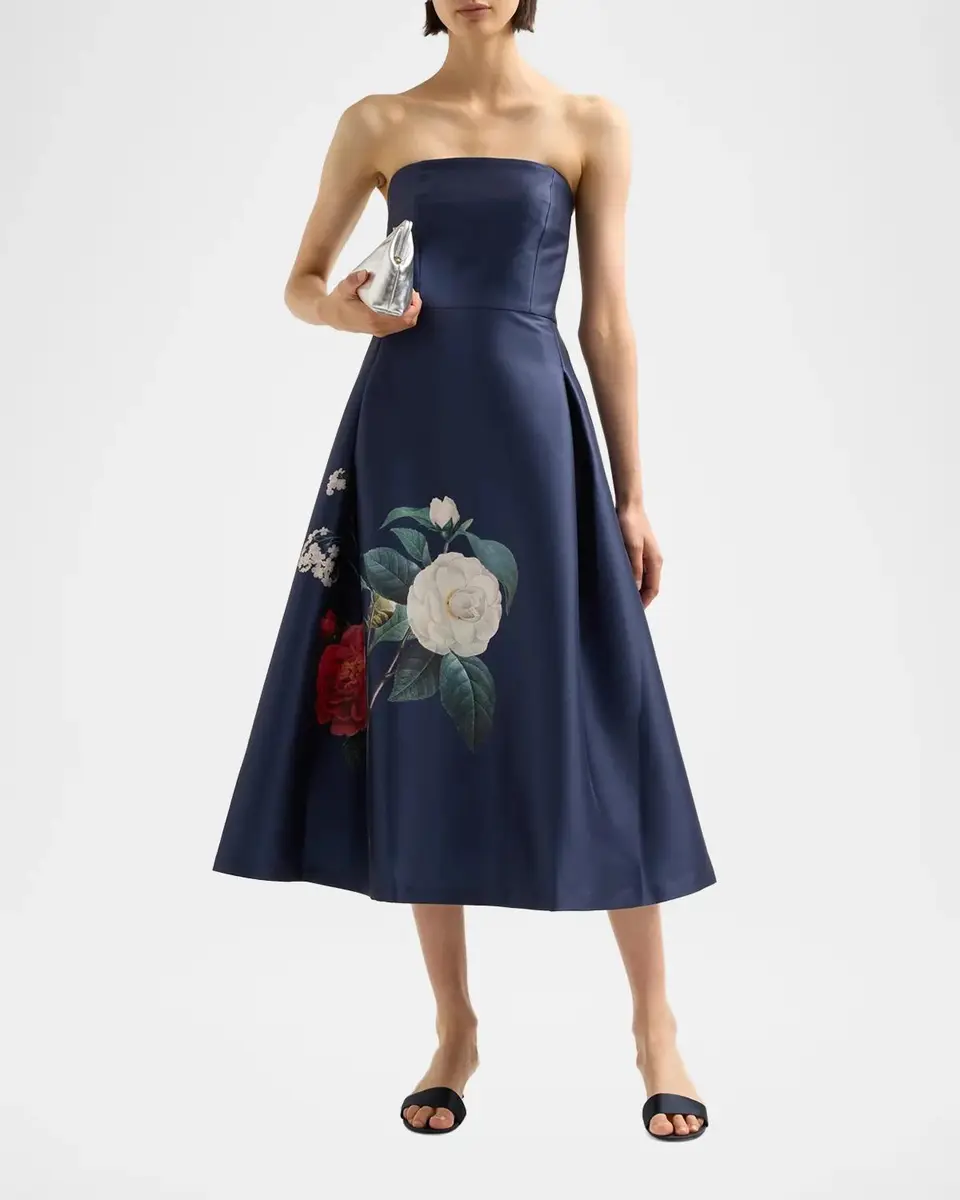 SACHIN & BABI Shay Strapless Tea-Length Dress | Thumbnail 4 SACHIN & BABI Shay Strapless Tea-Length Dress | Thumbnail 4