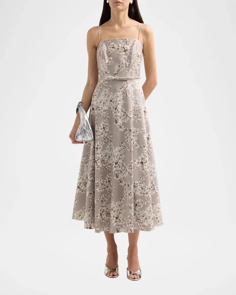 SACHIN & BABI Laurel Printed Satin Midi Dress | Thumbnail 2 SACHIN & BABI Laurel Printed Satin Midi Dress | Thumbnail 2