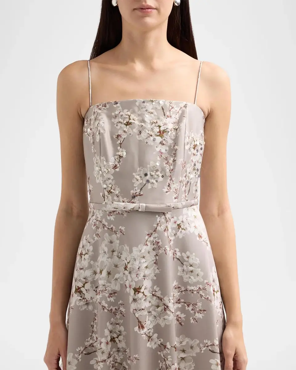 SACHIN & BABI Laurel Printed Satin Midi Dress | Thumbnail 5 SACHIN & BABI Laurel Printed Satin Midi Dress | Thumbnail 5