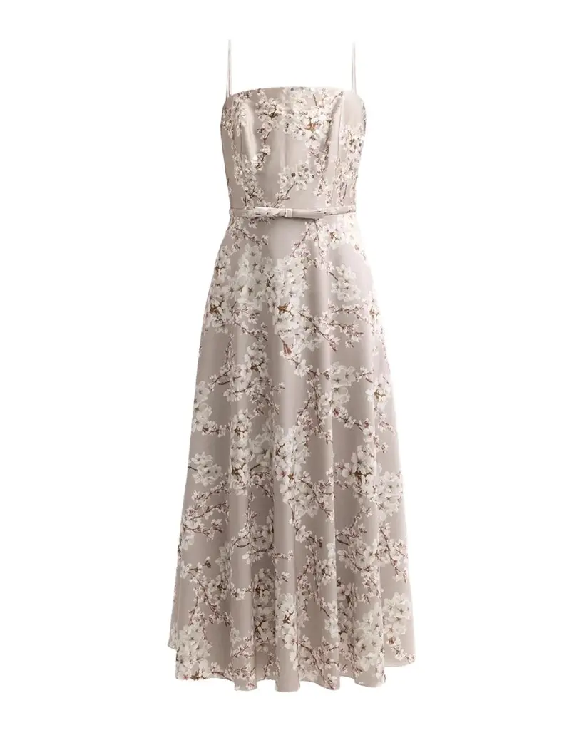 Laurel Printed Satin Midi Dress Laurel Printed Satin Midi Dress
