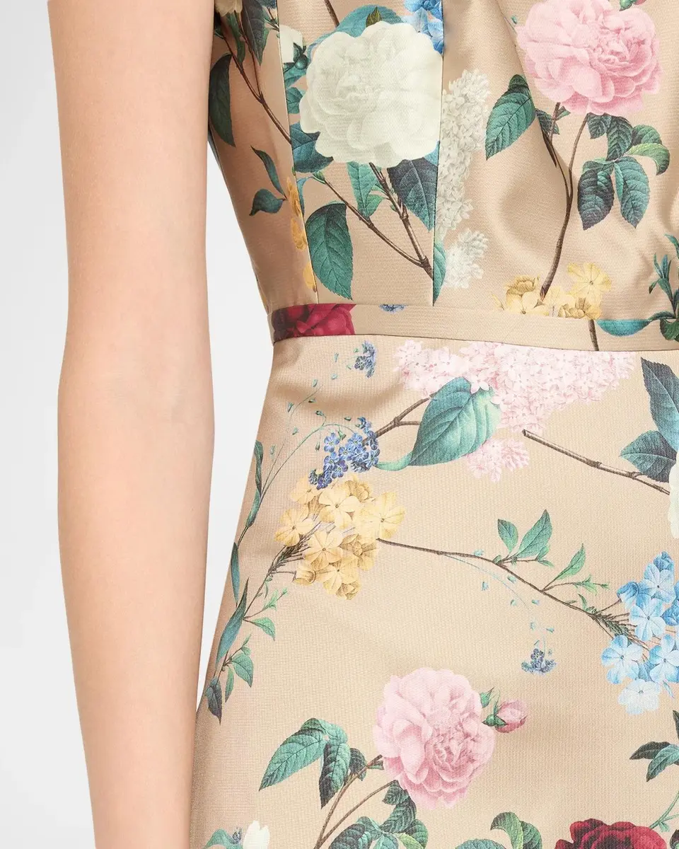 SACHIN & BABI Estea Embroidered Floral-Print Midi Dress | Thumbnail 5