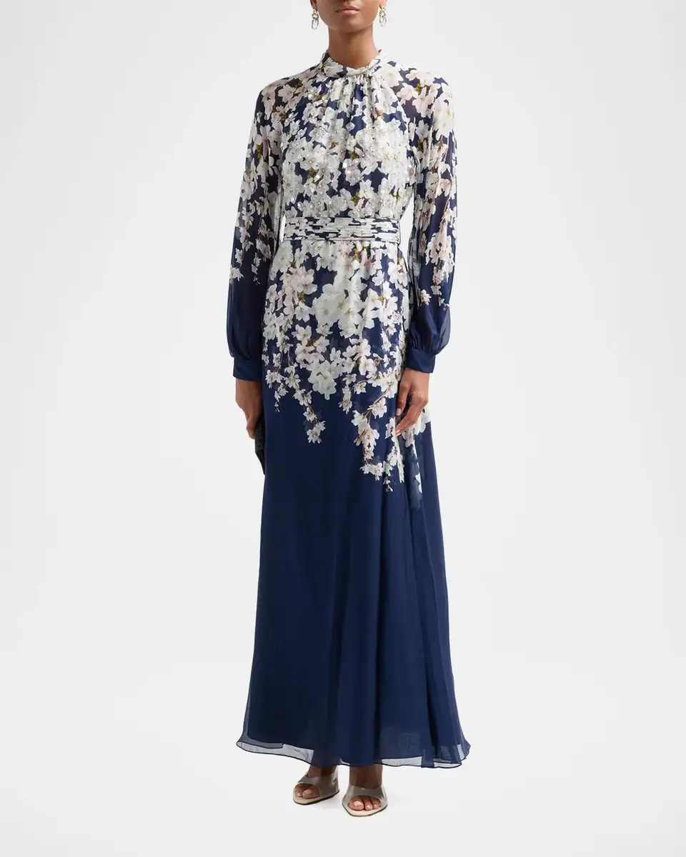 SACHIN & BABI Valeria Floral Print Embellished Gown | Thumbnail 2 SACHIN & BABI Valeria Floral Print Embellished Gown | Thumbnail 2