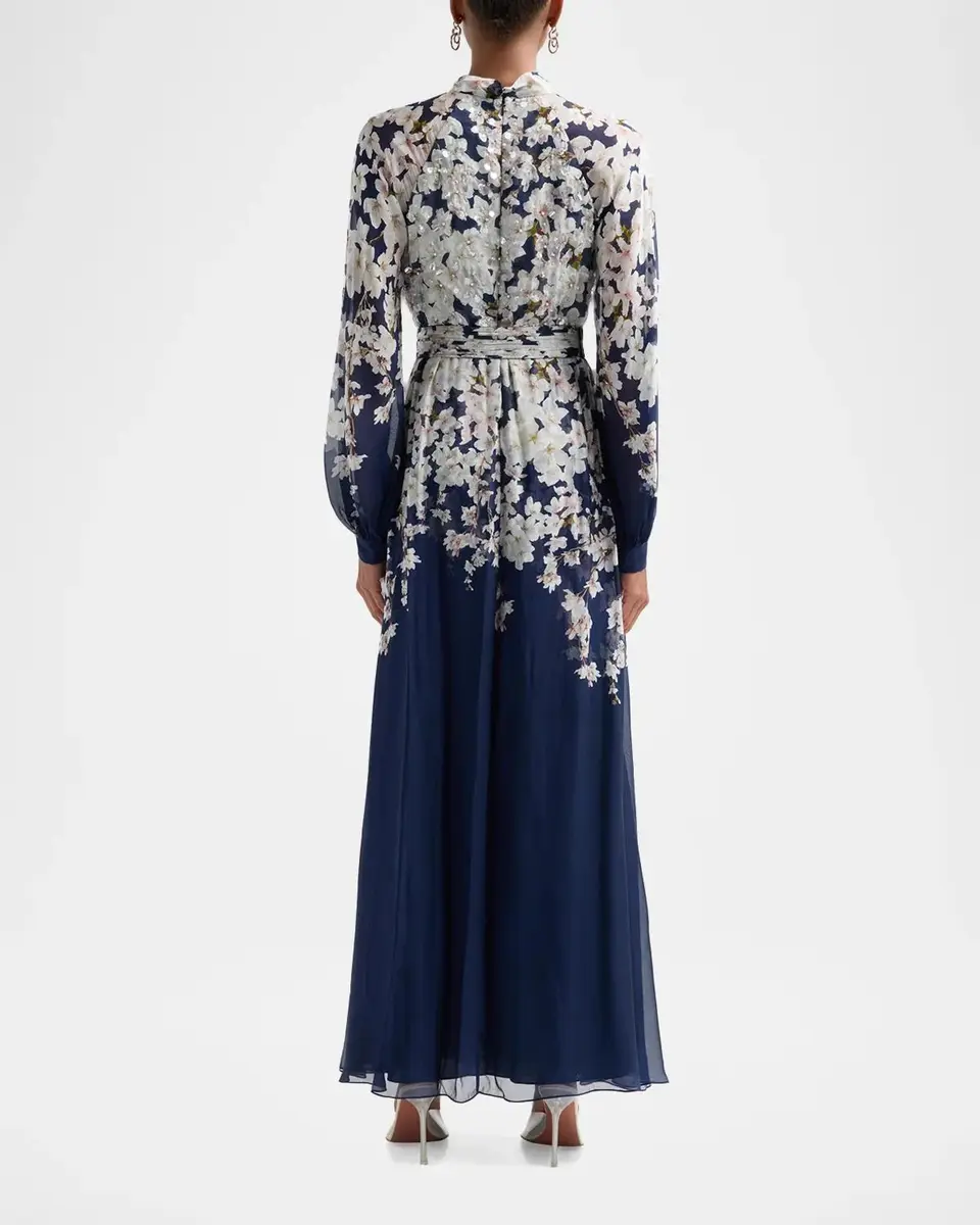 SACHIN & BABI Valeria Floral Print Embellished Gown | Thumbnail 3 SACHIN & BABI Valeria Floral Print Embellished Gown | Thumbnail 3