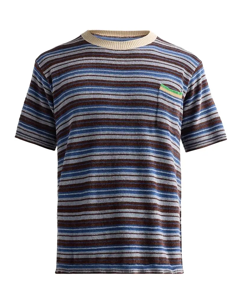 Maison Margiela Men's Striped Knit Crewneck T-Shirt