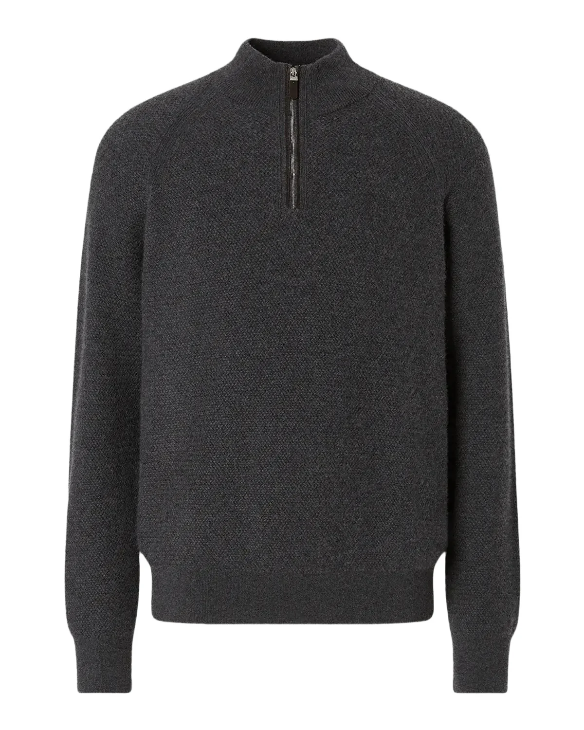 Zegna Men's 14GG Oasi Cashmere Mock Neck Quarter-Zip Sweater