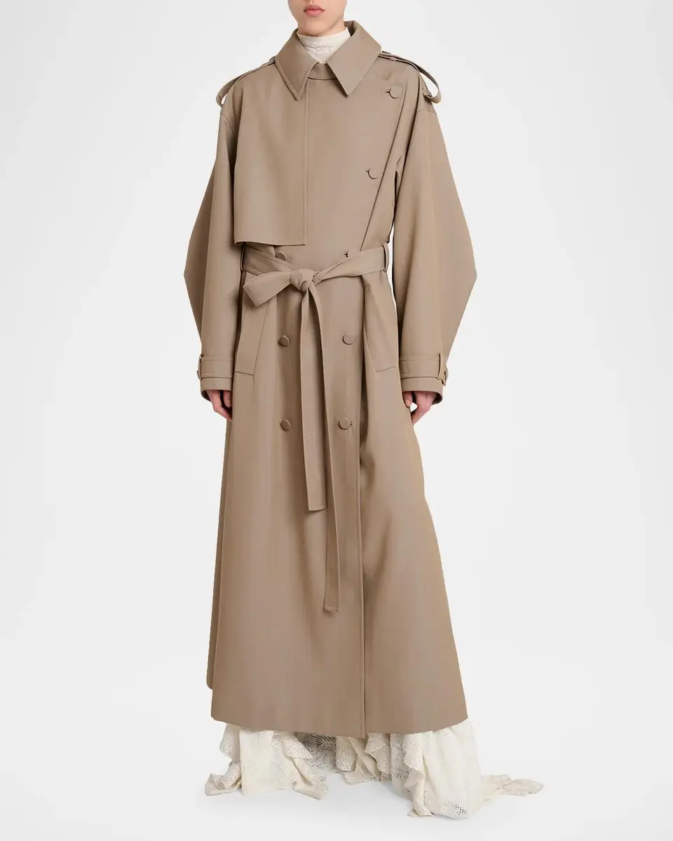 Gabriela Hearst Tellus Belted Long Trench Coat | Thumbnail 4