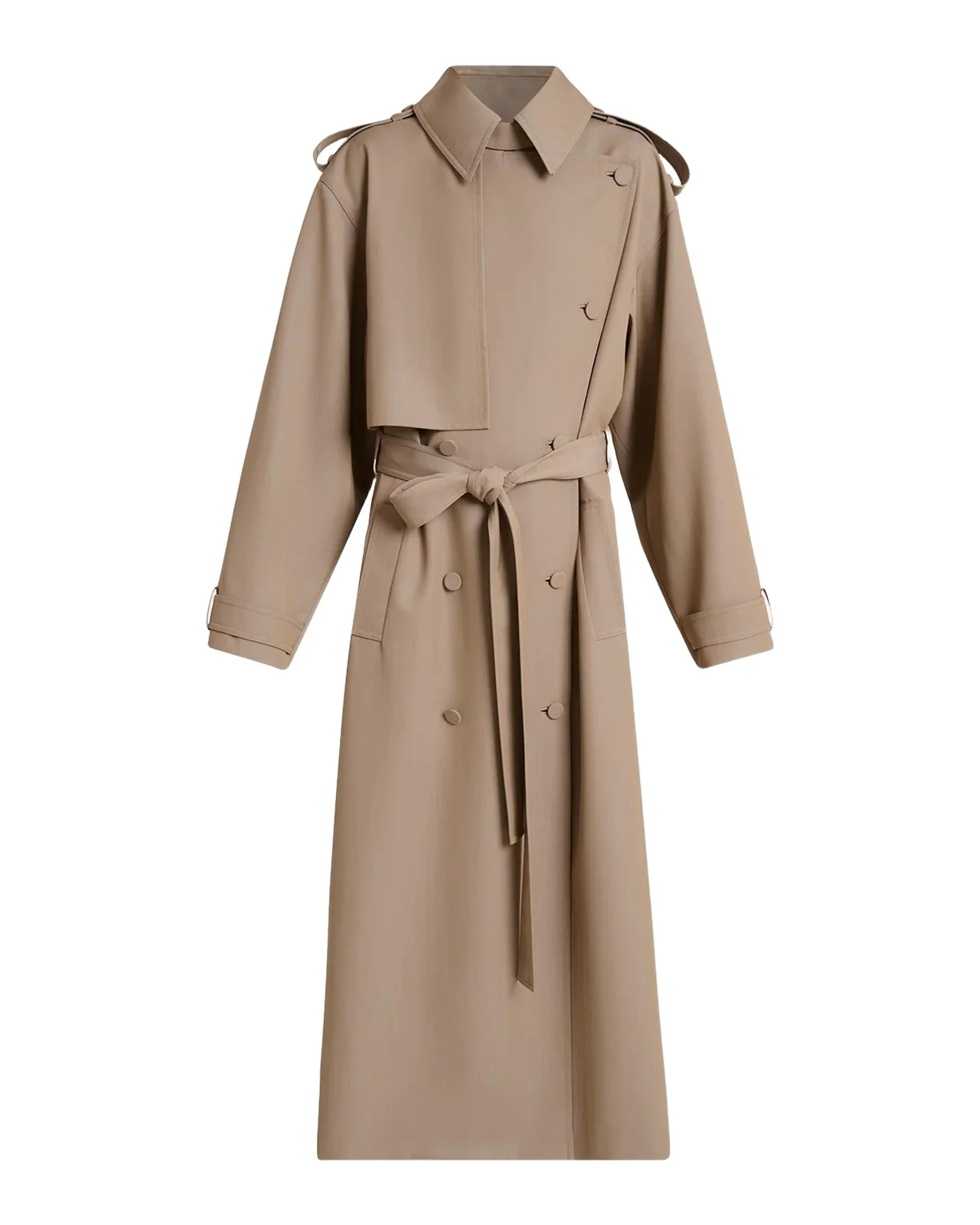Tellus Belted Long Trench Coat Tellus Belted Long Trench Coat