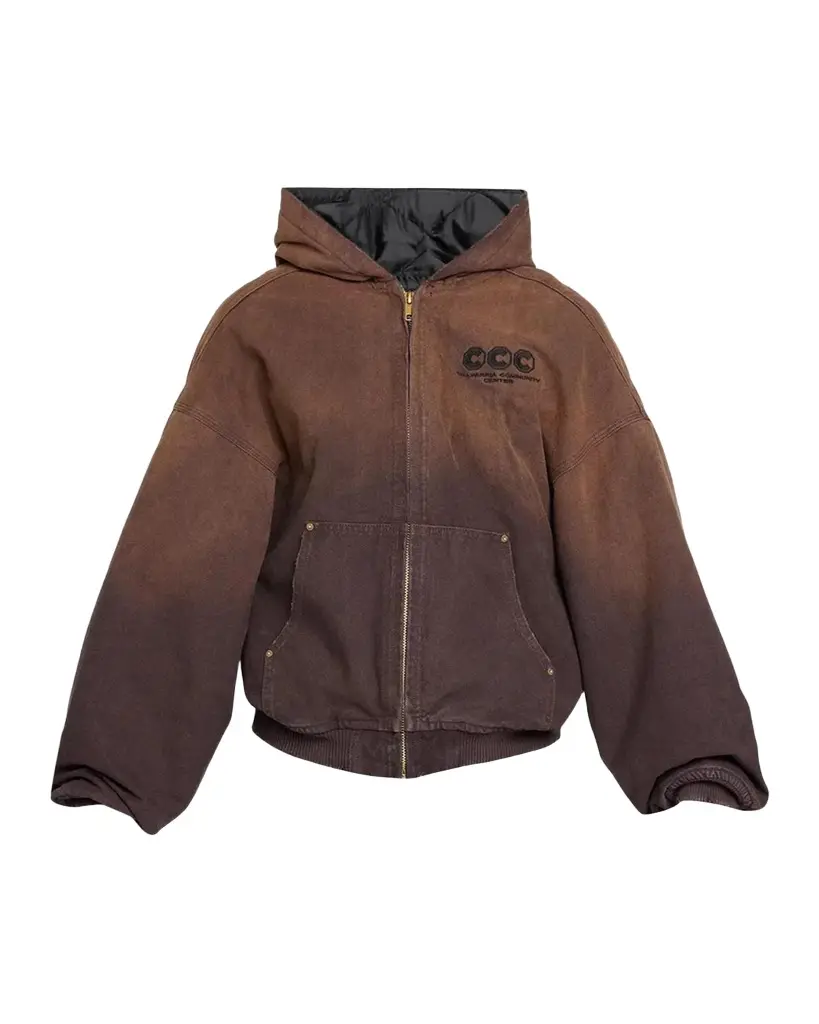 Willy Chavarria Men's Faux Suede Tonal Ombré Jacket