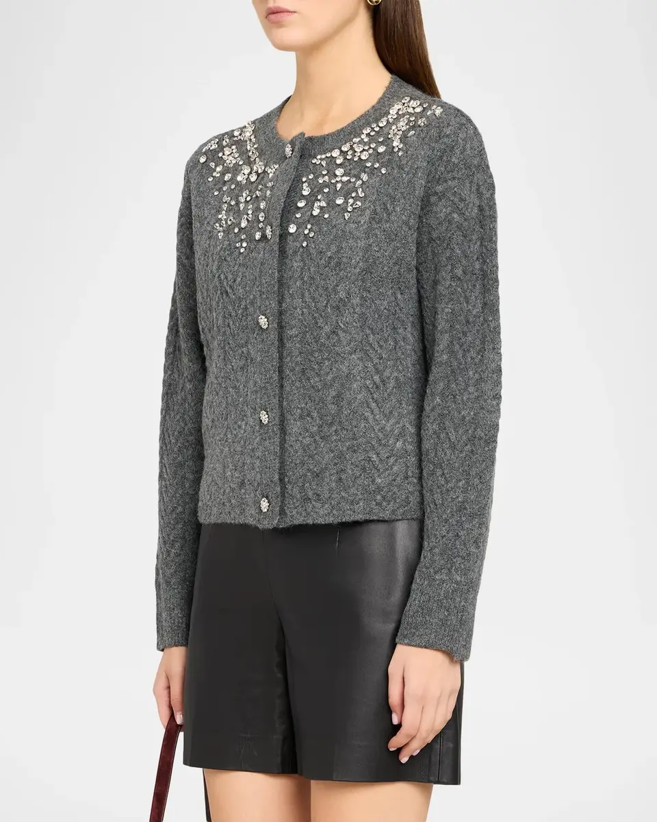 Generation Love Glenda Crystal Cable Cardigan | Thumbnail 4 Generation Love Glenda Crystal Cable Cardigan | Thumbnail 4