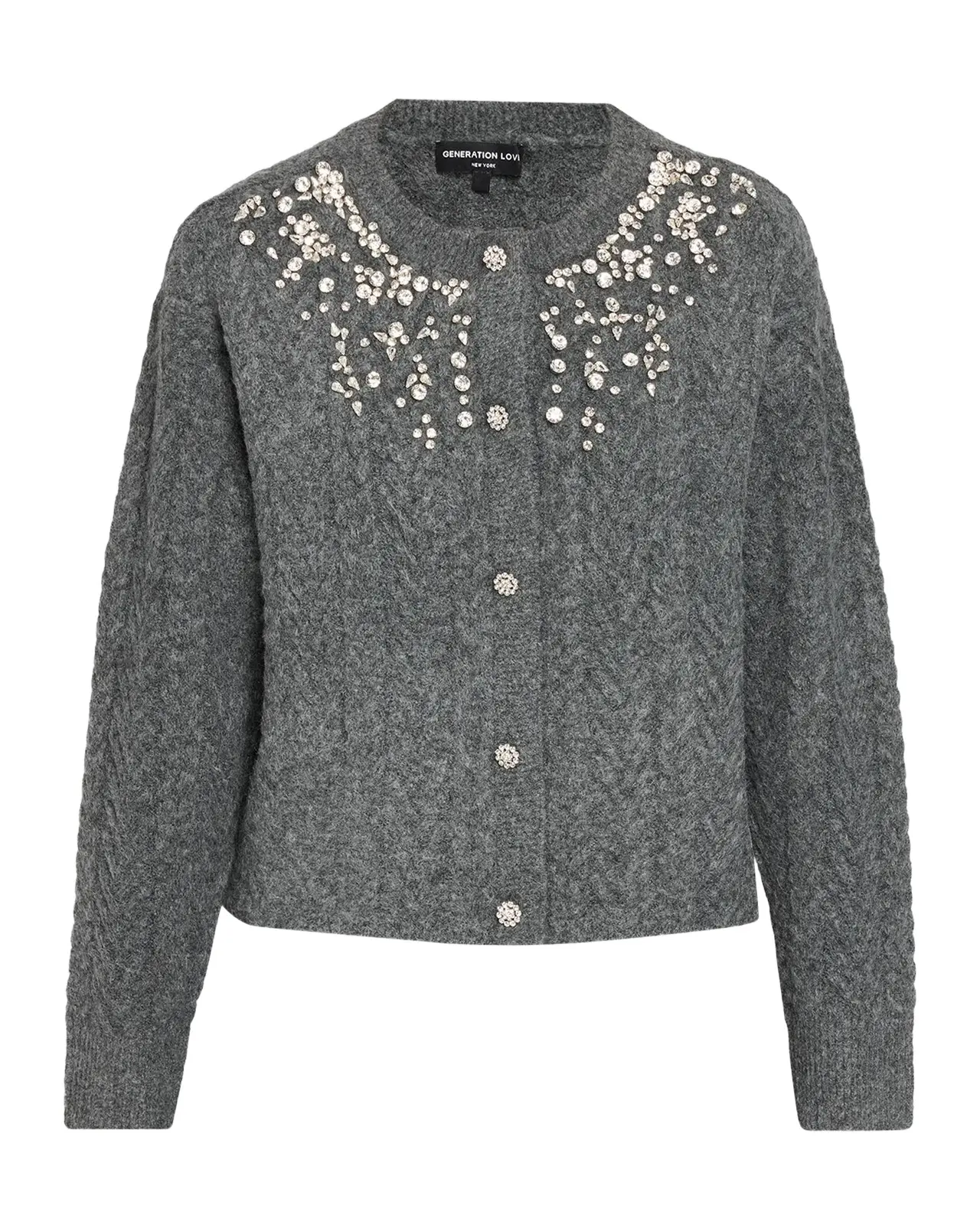 Generation Love Glenda Crystal Cable Cardigan