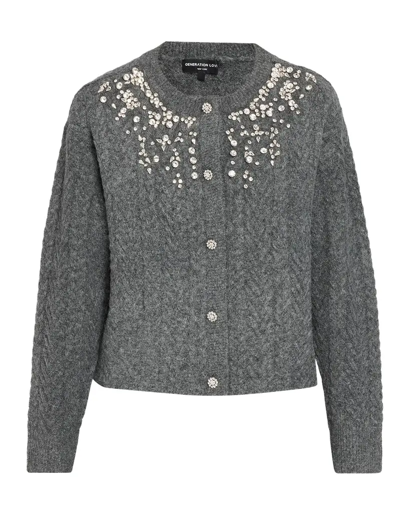 Generation Love Glenda Crystal Cable Cardigan