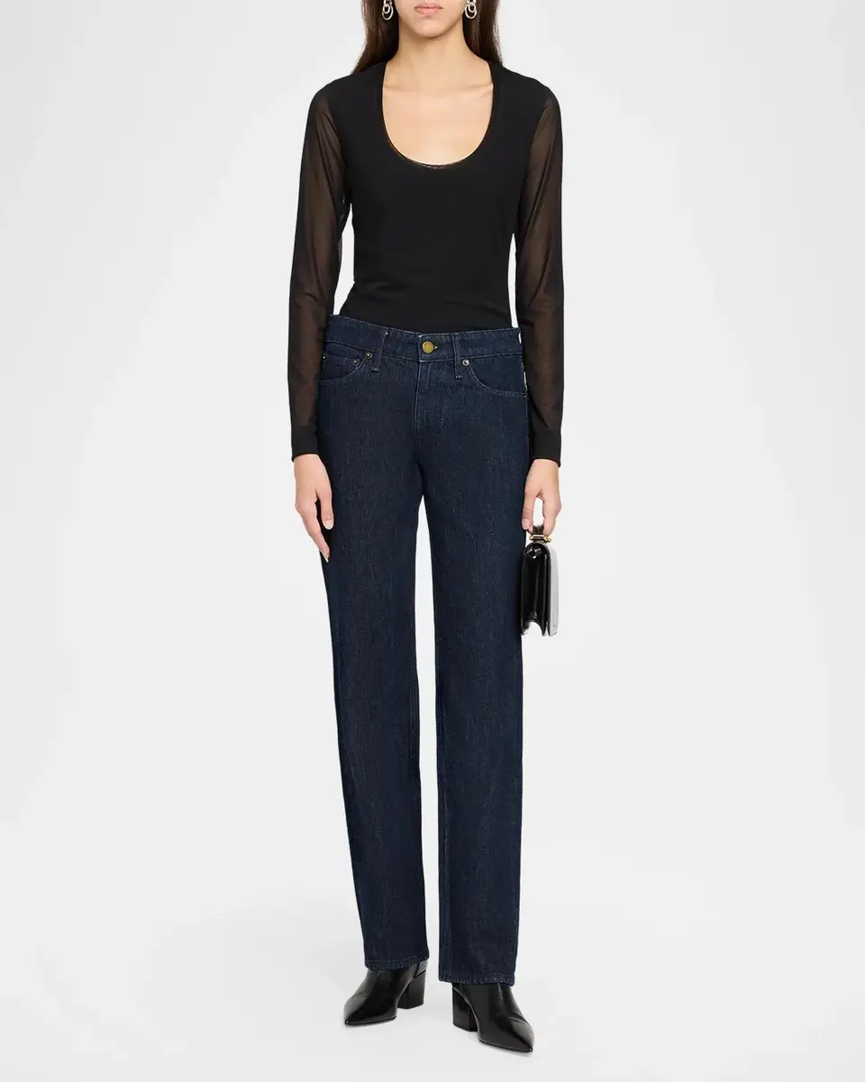 rag & bone Harlow Low-Rise Straight-Leg Jeans | Thumbnail 2 rag & bone Harlow Low-Rise Straight-Leg Jeans | Thumbnail 2