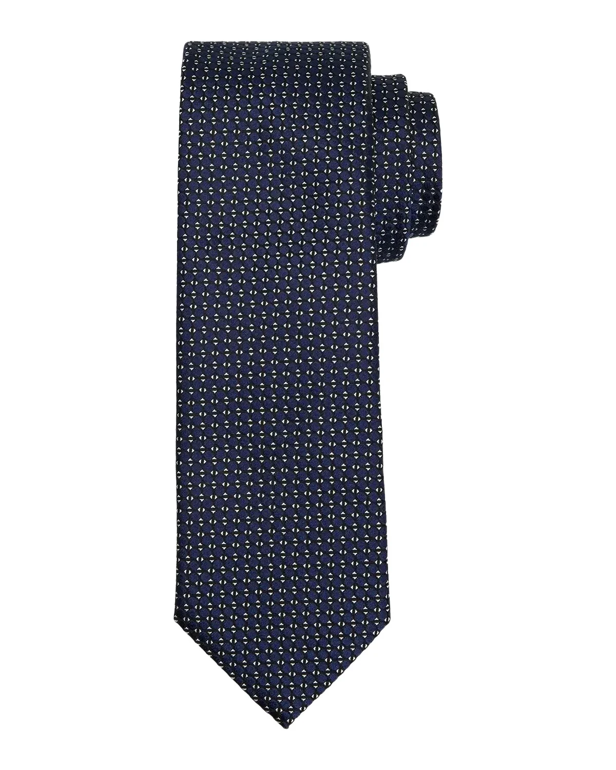 Zegna Men's Silk Micro-Geometric Jacquard Tie