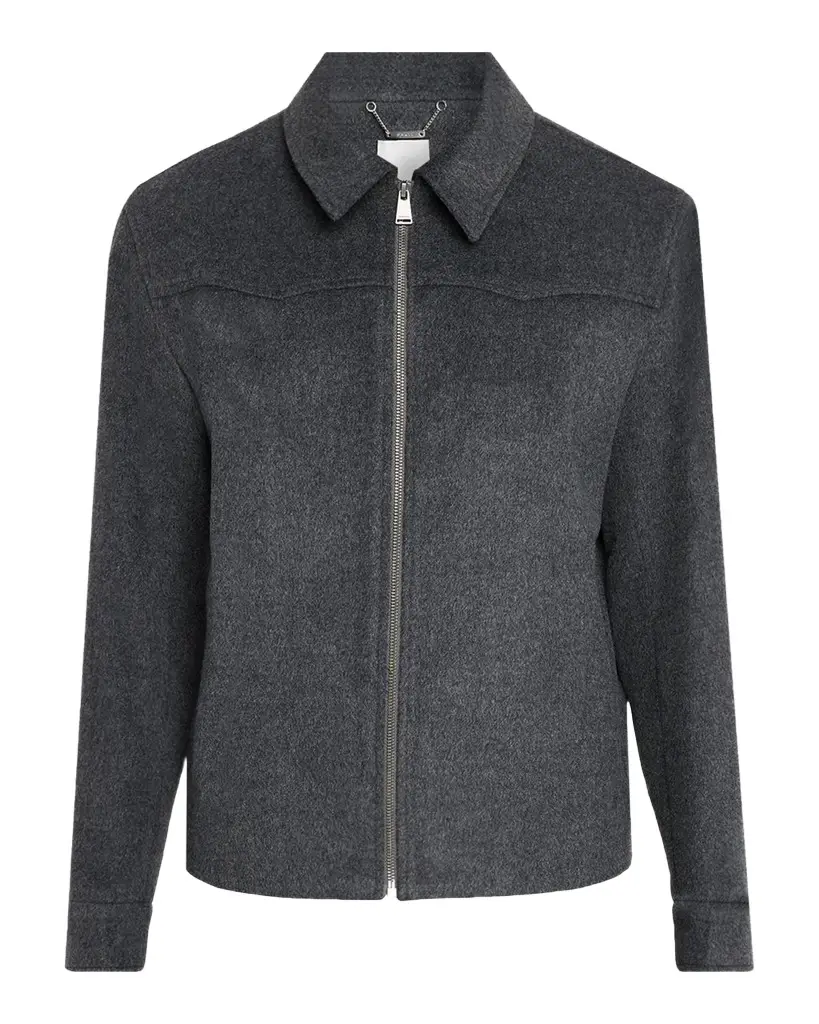 Simkhai Men's Sterling Melton Wool Blend Shirt Jacket