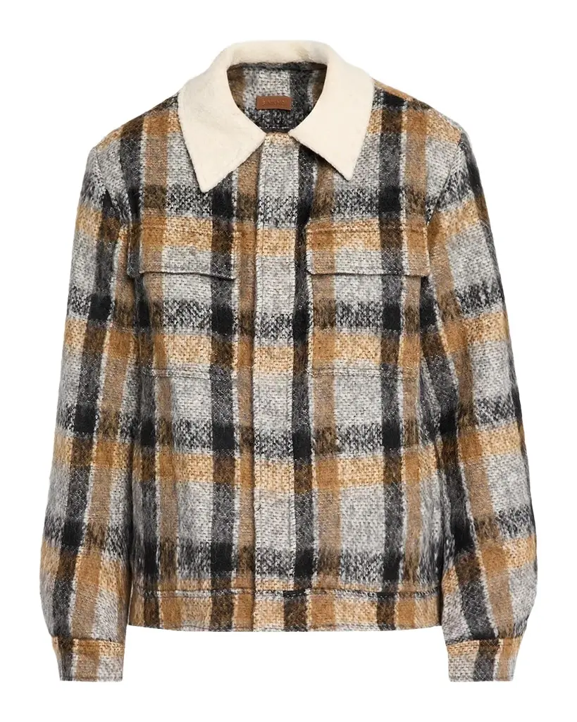 Simkhai Men's Ford Brushed Plaid Trucker Jacket