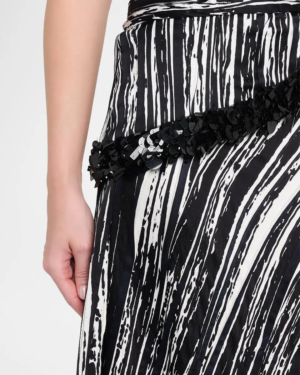 Brandon Maxwell Fiora Sequin-Trim Asymmetric Maxi Dress | Thumbnail 5 Brandon Maxwell Fiora Sequin-Trim Asymmetric Maxi Dress | Thumbnail 5