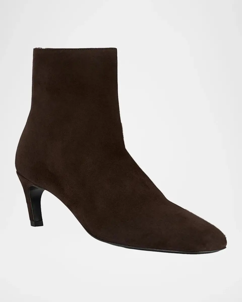 TOTEME Suede Zip-Up Ankle Boots | Thumbnail 2 TOTEME Suede Zip-Up Ankle Boots | Thumbnail 2