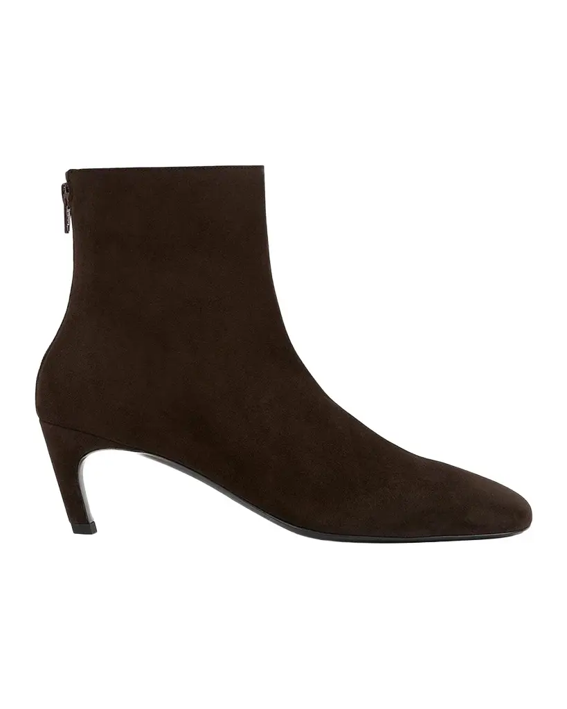 Suede Zip-Up Ankle Boots Suede Zip-Up Ankle Boots