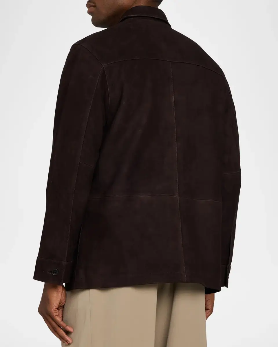 OFFICINE GÉNÉRALE Men's Suede Jacket | Thumbnail 3 OFFICINE GÉNÉRALE Men's Suede Jacket | Thumbnail 3