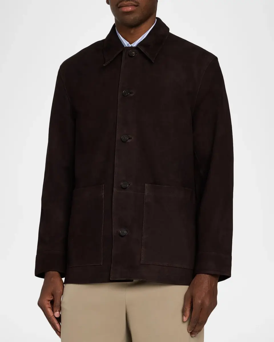 OFFICINE GÉNÉRALE Men's Suede Jacket | Thumbnail 4 OFFICINE GÉNÉRALE Men's Suede Jacket | Thumbnail 4