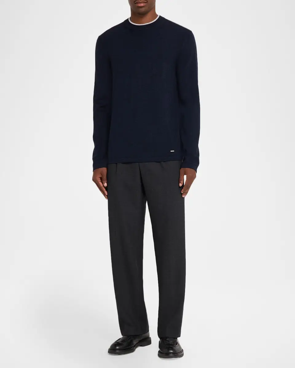 Simkhai Men's Barrett Tipped Crewneck Sweater | Thumbnail 2 Simkhai Men's Barrett Tipped Crewneck Sweater | Thumbnail 2