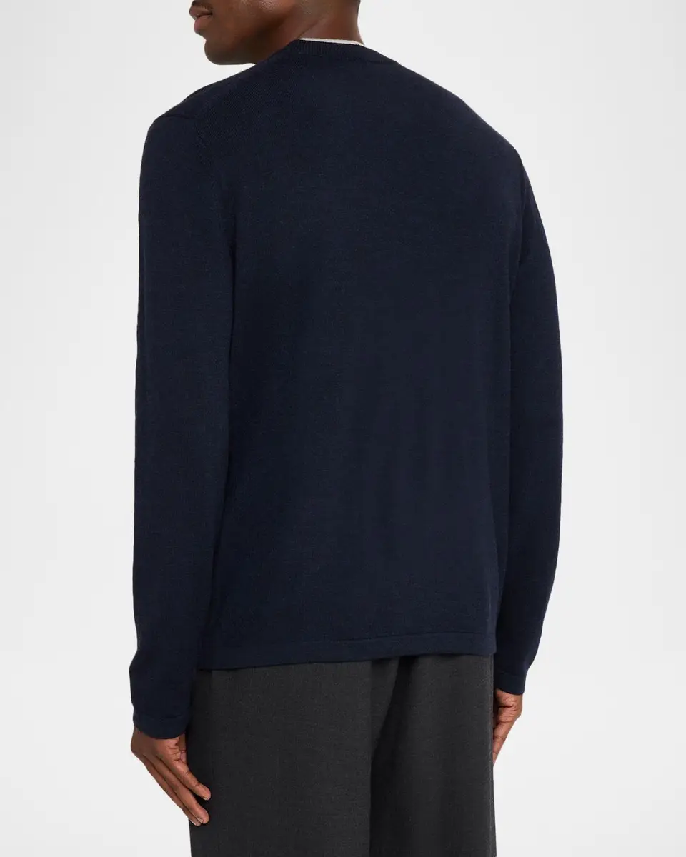 Simkhai Men's Barrett Tipped Crewneck Sweater | Thumbnail 3 Simkhai Men's Barrett Tipped Crewneck Sweater | Thumbnail 3
