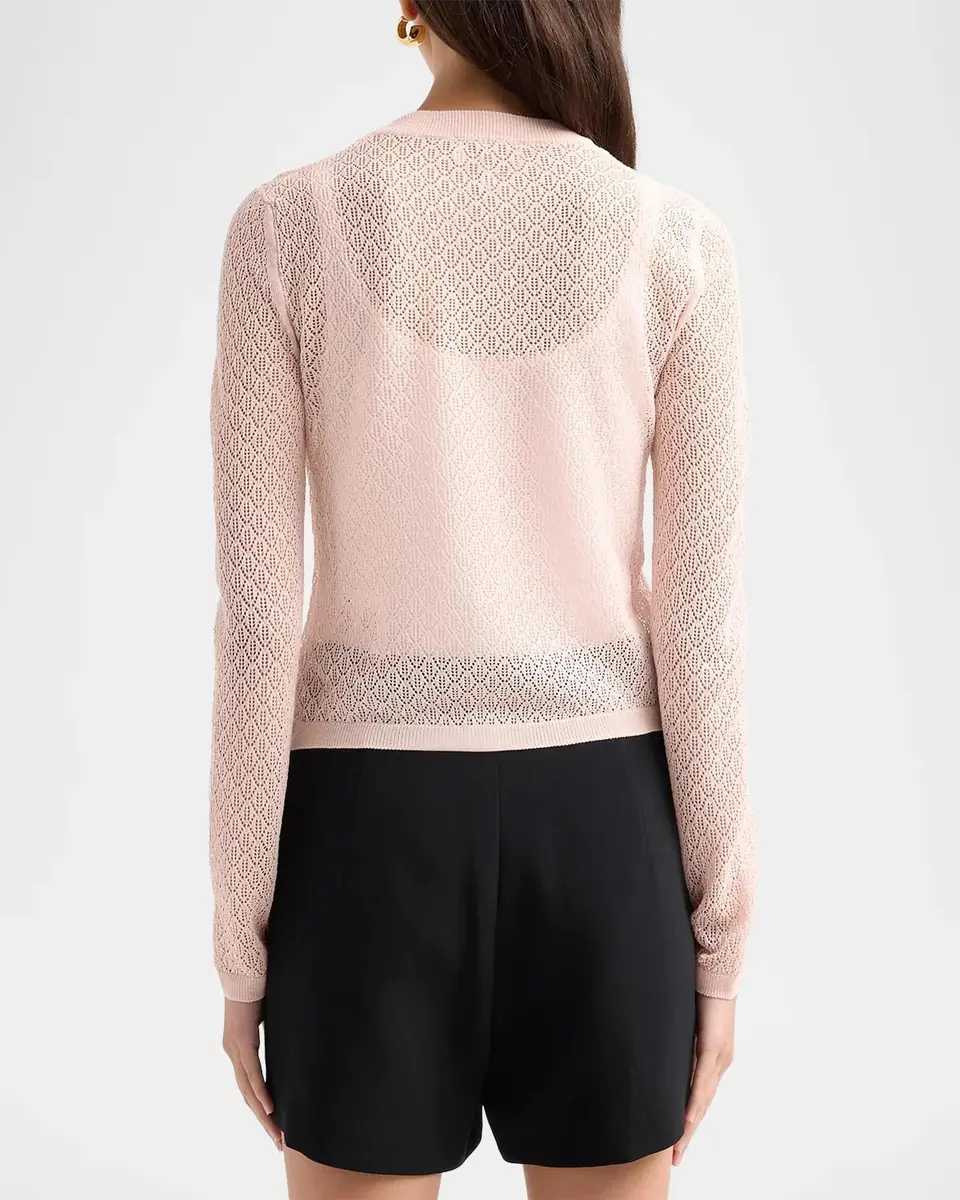 Ganni Pointelle-Knit Cardigan | Thumbnail 3 Ganni Pointelle-Knit Cardigan | Thumbnail 3