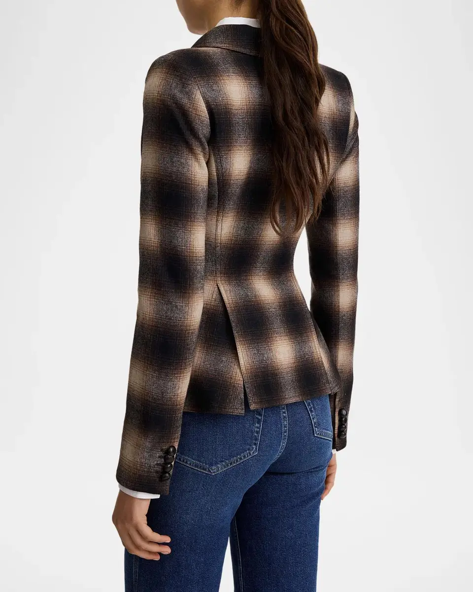SMYTHE Shadow Plaid Wool-Blend Blazer | Thumbnail 2 SMYTHE Shadow Plaid Wool-Blend Blazer | Thumbnail 2
