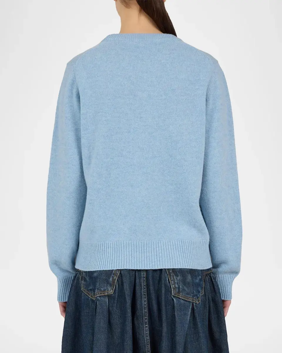 Ganni Floral Graphic Wool Sweater | Thumbnail 3 Ganni Floral Graphic Wool Sweater | Thumbnail 3
