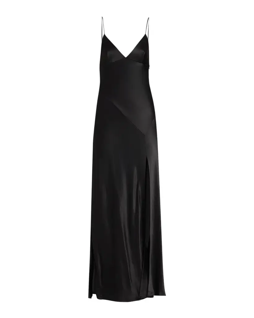 Sleeveless Satin Slit Maxi Dress Sleeveless Satin Slit Maxi Dress