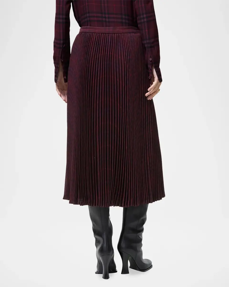Burberry Petal Pleated Plaid Midi Skirt | Thumbnail 3 Burberry Petal Pleated Plaid Midi Skirt | Thumbnail 3