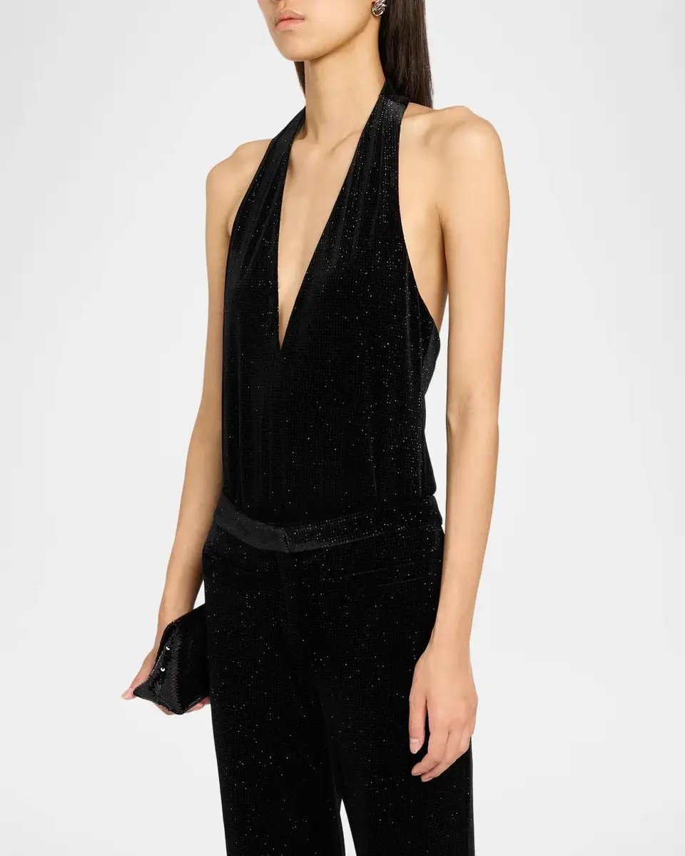 Ramy Brook Zia Halter Plunge Bodysuit | Thumbnail 4 Ramy Brook Zia Halter Plunge Bodysuit | Thumbnail 4