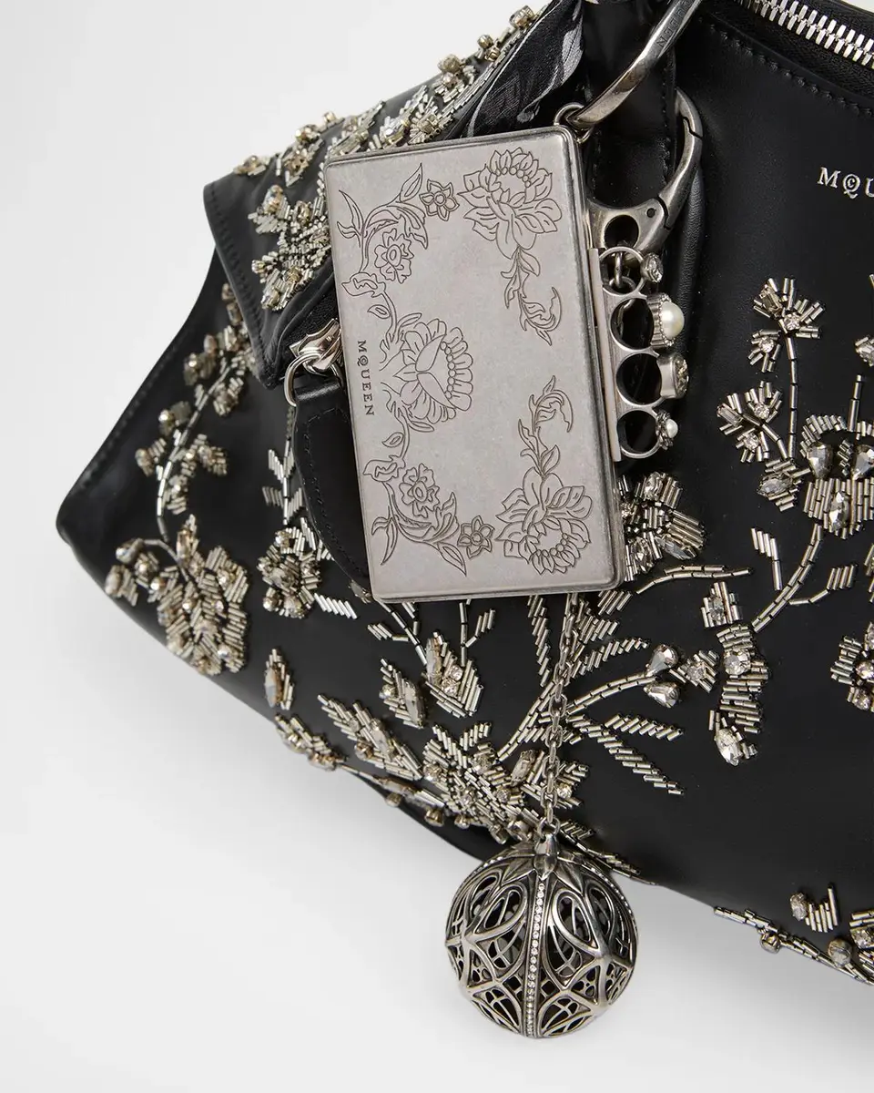 Alexander McQueen Manta OTT 2.0 Beaded Leather Shoulder Bag | Thumbnail 6 Alexander McQueen Manta OTT 2.0 Beaded Leather Shoulder Bag | Thumbnail 6
