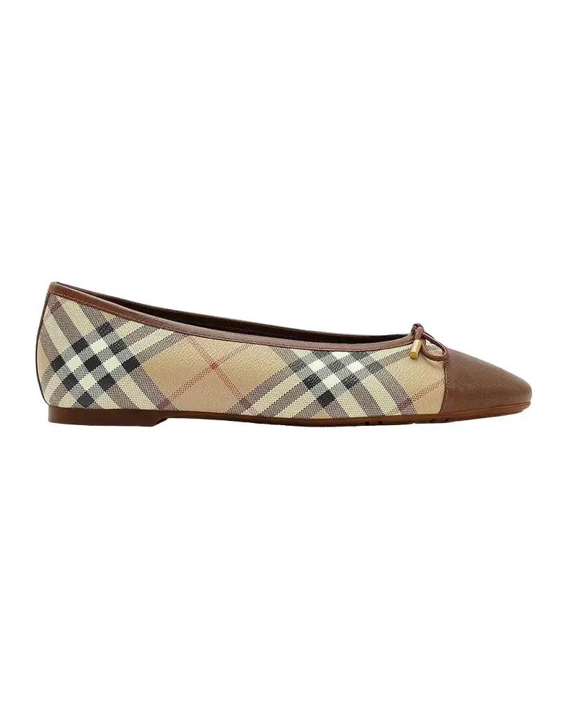 Highgate Check Canvas Ballet Flats Highgate Check Canvas Ballet Flats