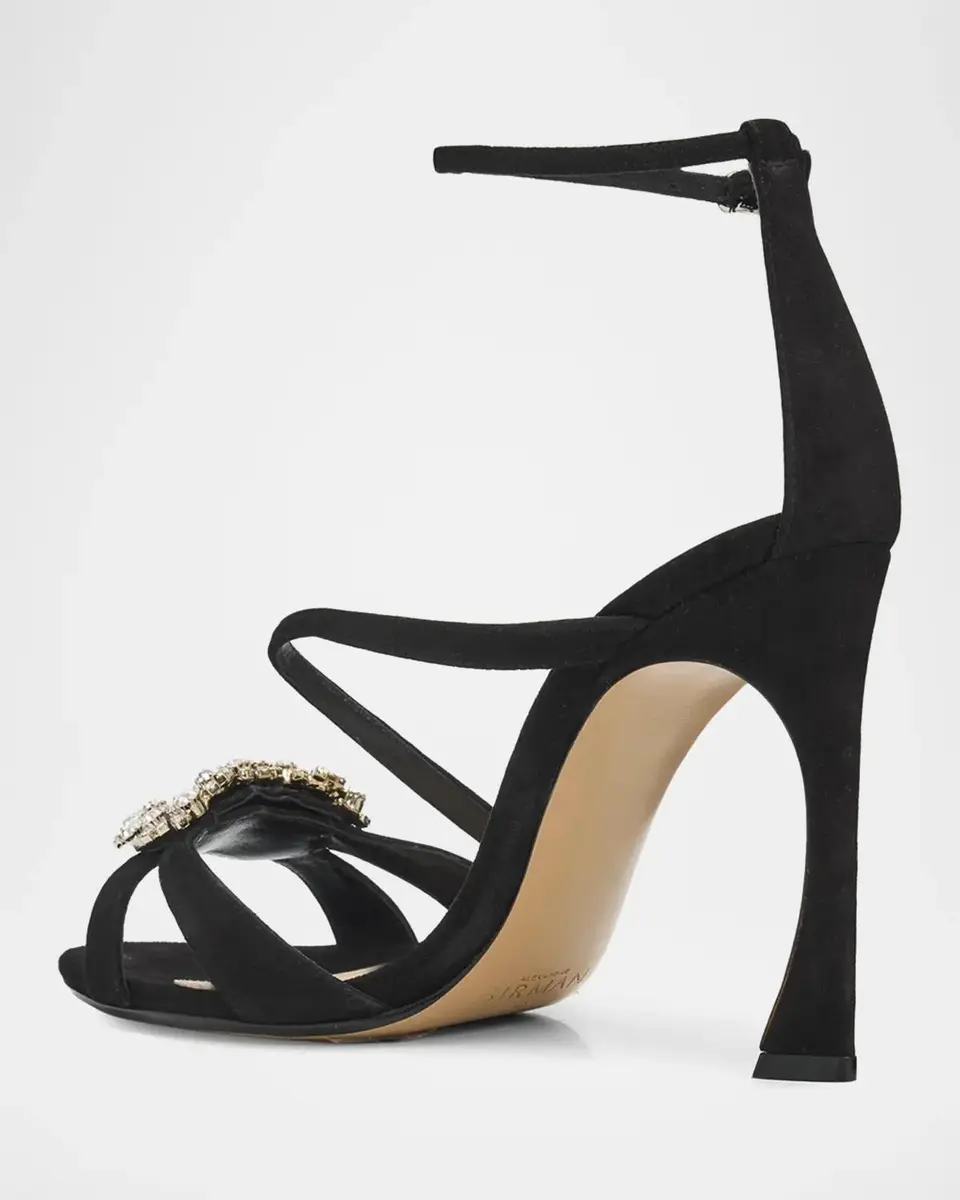 Alexandre Birman Nola 100MM Crystal-Embellished Suede Sandals | Thumbnail 2 Alexandre Birman Nola 100MM Crystal-Embellished Suede Sandals | Thumbnail 2
