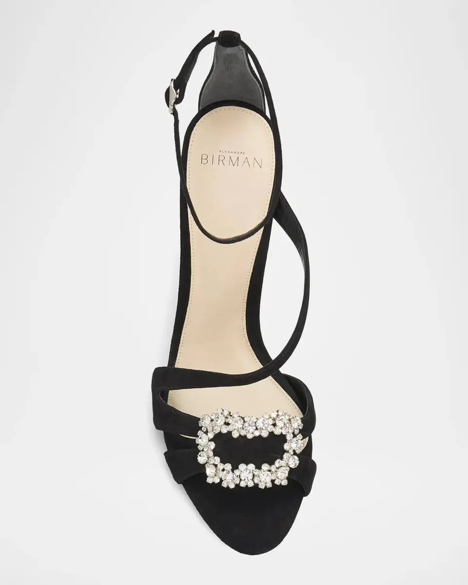Alexandre Birman Nola 100MM Crystal-Embellished Suede Sandals | Thumbnail 4 Alexandre Birman Nola 100MM Crystal-Embellished Suede Sandals | Thumbnail 4