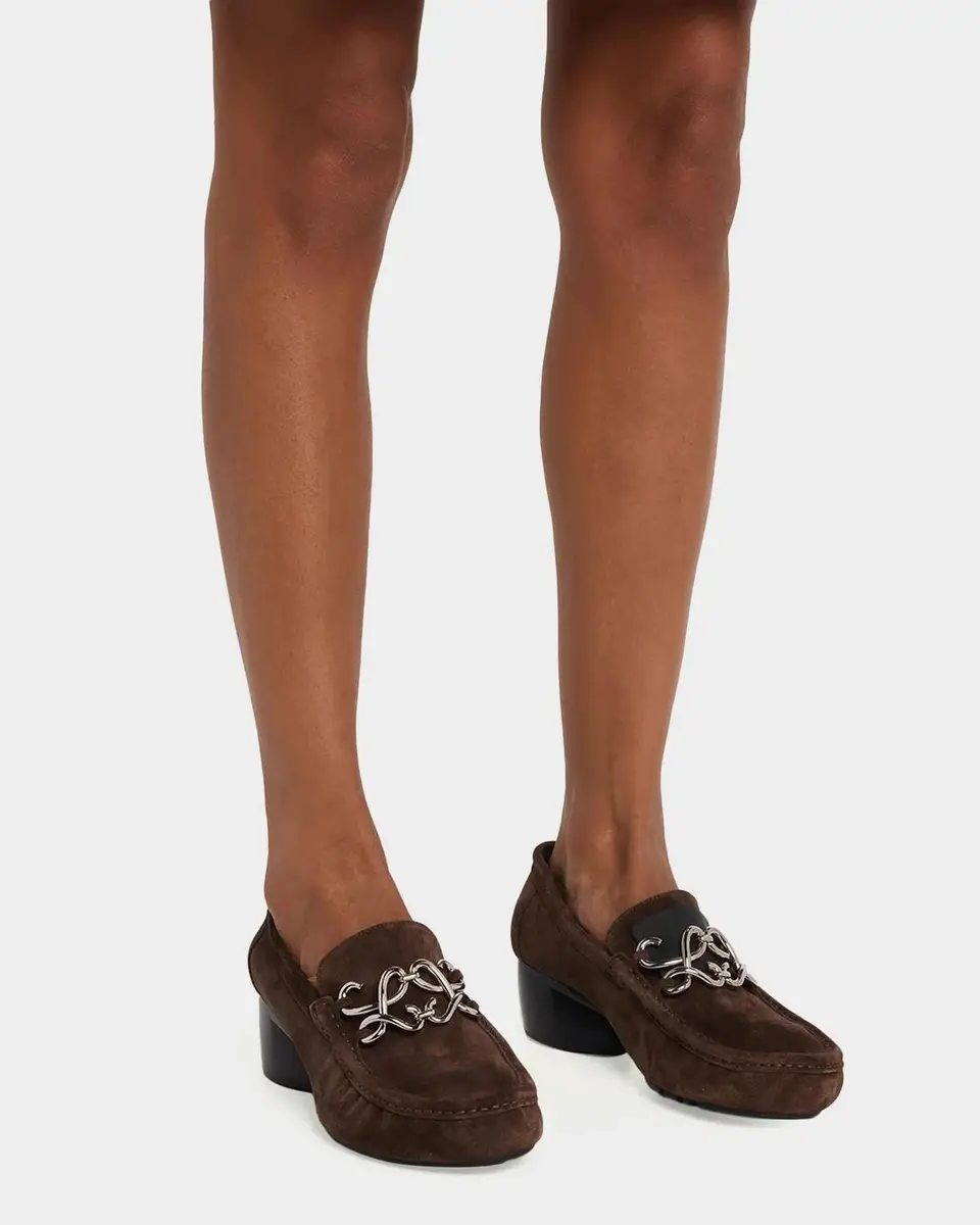 Loewe Oval Double L Suede Loafers | Thumbnail 2 Loewe Oval Double L Suede Loafers | Thumbnail 2