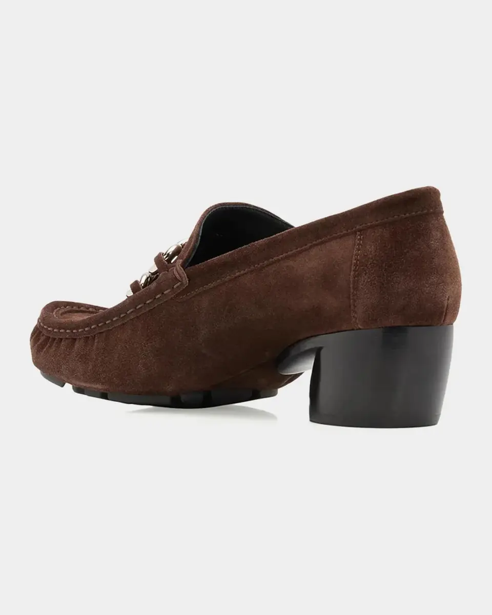 Loewe Oval Double L Suede Loafers | Thumbnail 4 Loewe Oval Double L Suede Loafers | Thumbnail 4