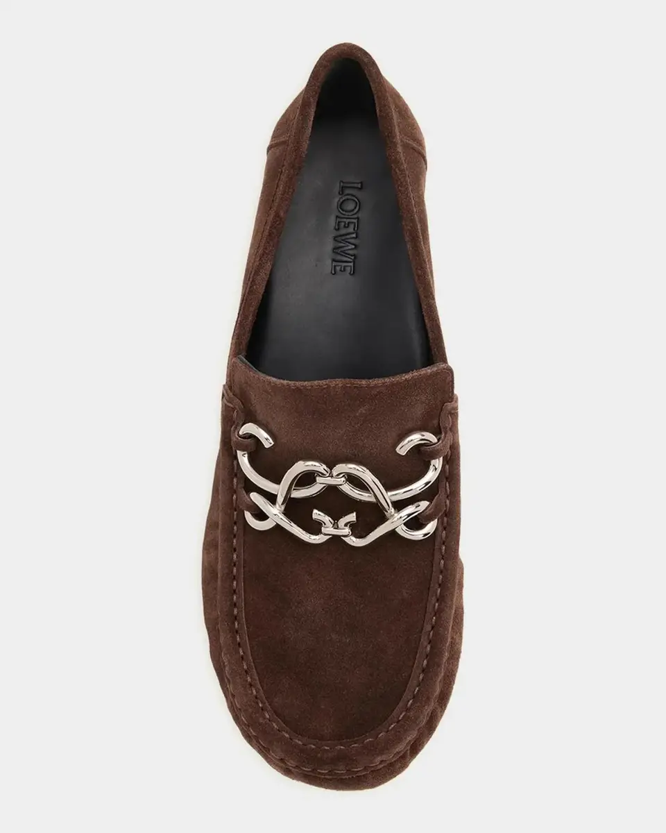 Loewe Oval Double L Suede Loafers | Thumbnail 6 Loewe Oval Double L Suede Loafers | Thumbnail 6