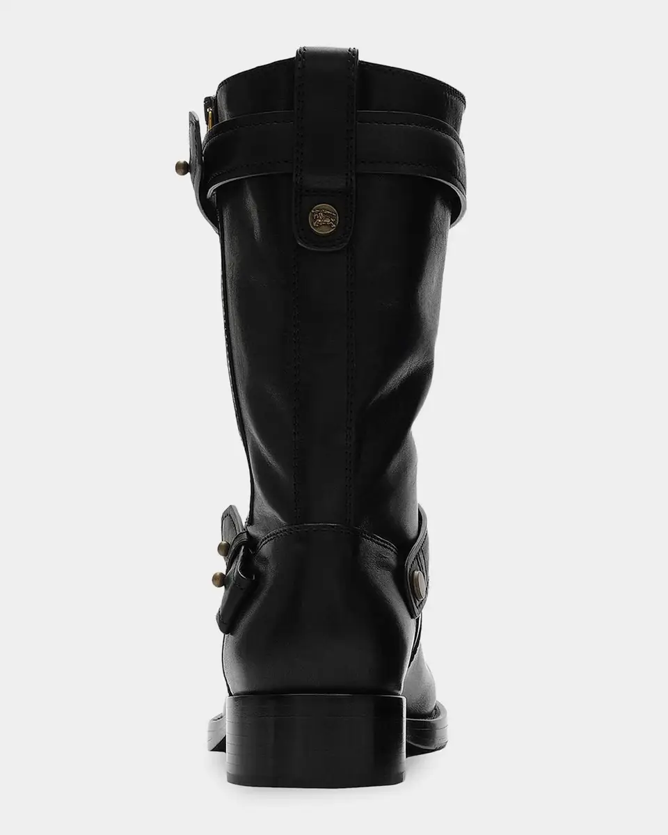 Burberry Kent Leather Biker Boots | Thumbnail 2 Burberry Kent Leather Biker Boots | Thumbnail 2
