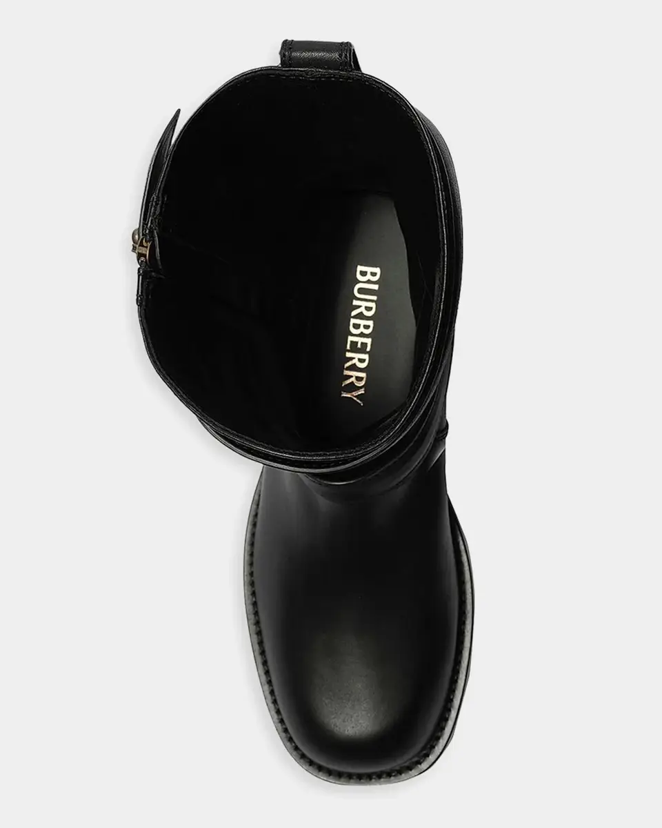 Burberry Kent Leather Biker Boots | Thumbnail 4 Burberry Kent Leather Biker Boots | Thumbnail 4