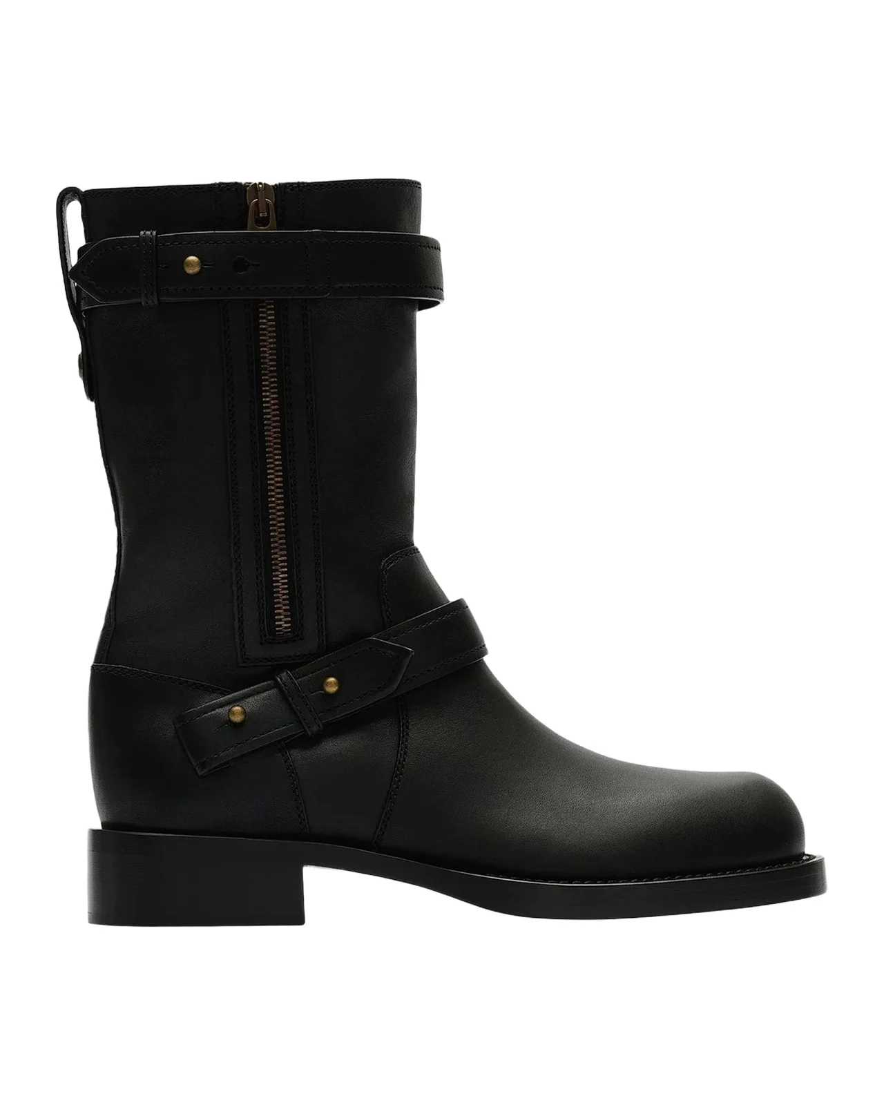 Burberry Kent Leather Biker Boots