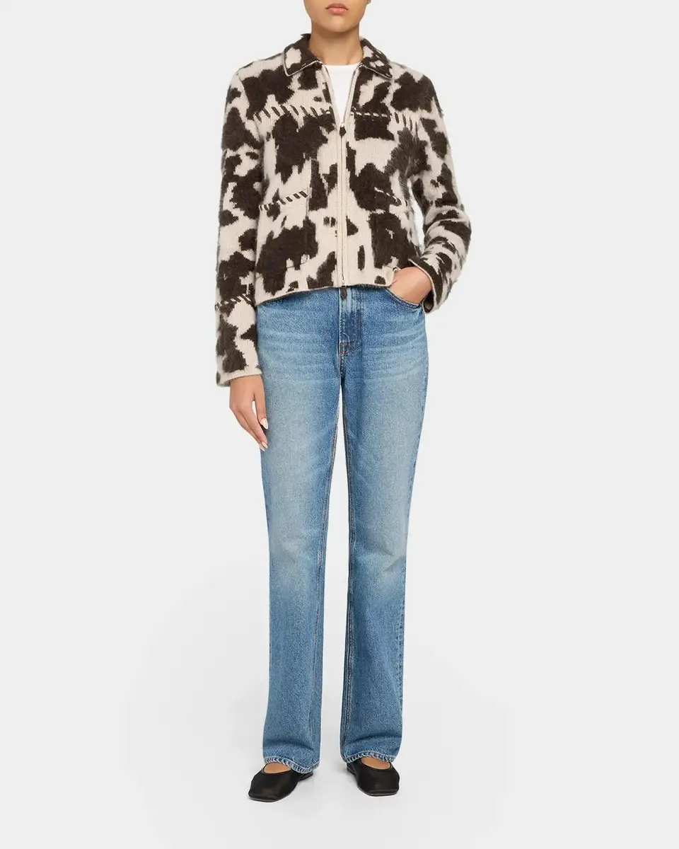 Guest In Residence Grizzly Cowhide-Print Cashmere Jacket | Thumbnail 2 Guest In Residence Grizzly Cowhide-Print Cashmere Jacket | Thumbnail 2
